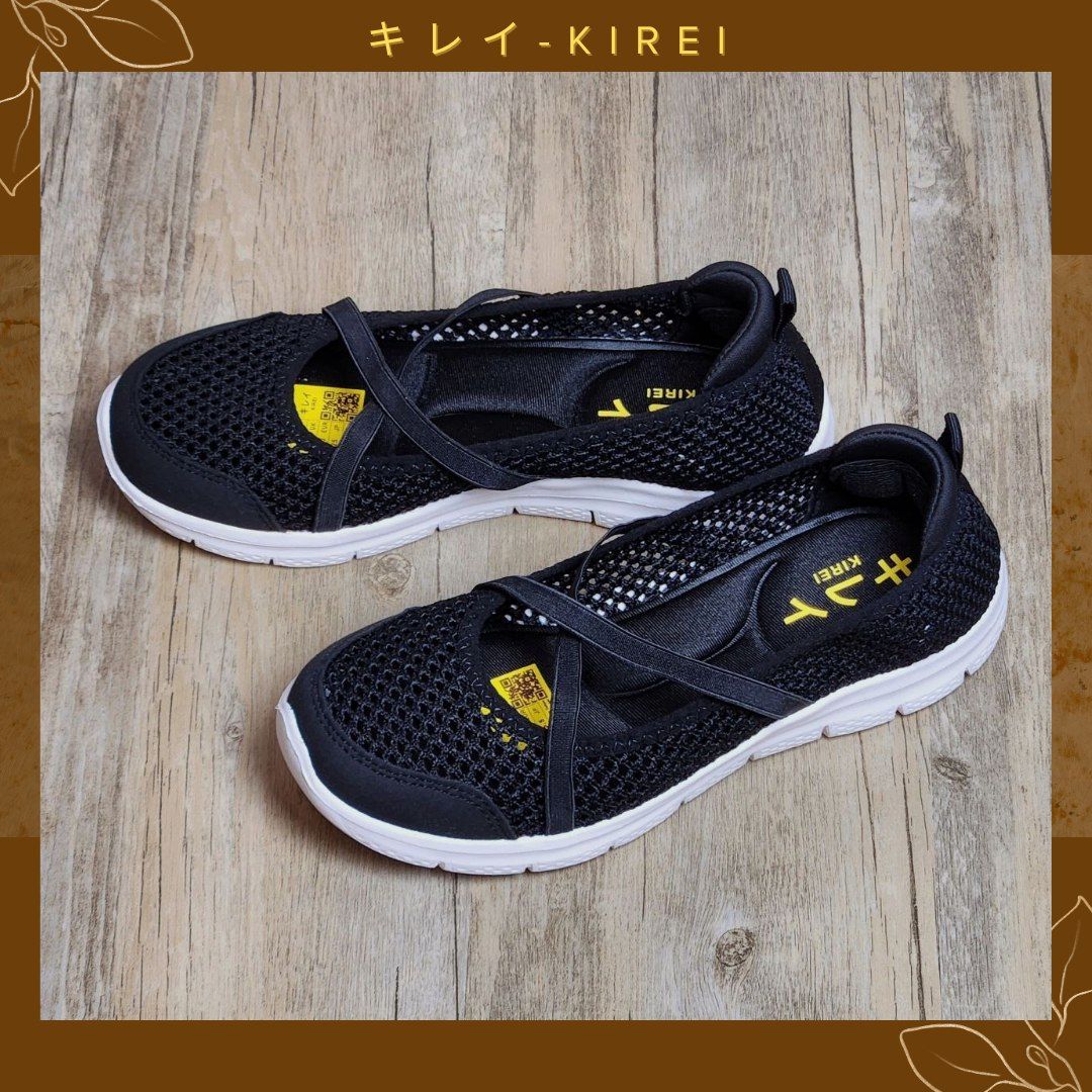 Giày Nhật búp bê Kirei breathable walk straps V2 HD Đen
