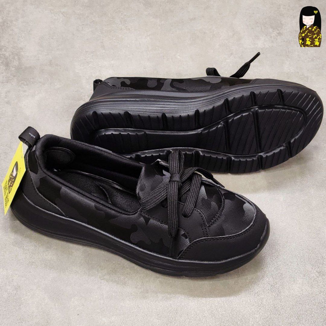Giày Kirei Walk on Breathable Cột dây BG Đen Camo