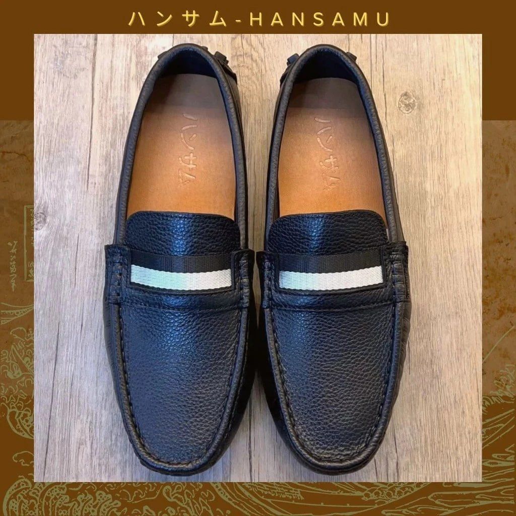 Giày Mọi Nhật Hansamu Penny Vải HO Đen