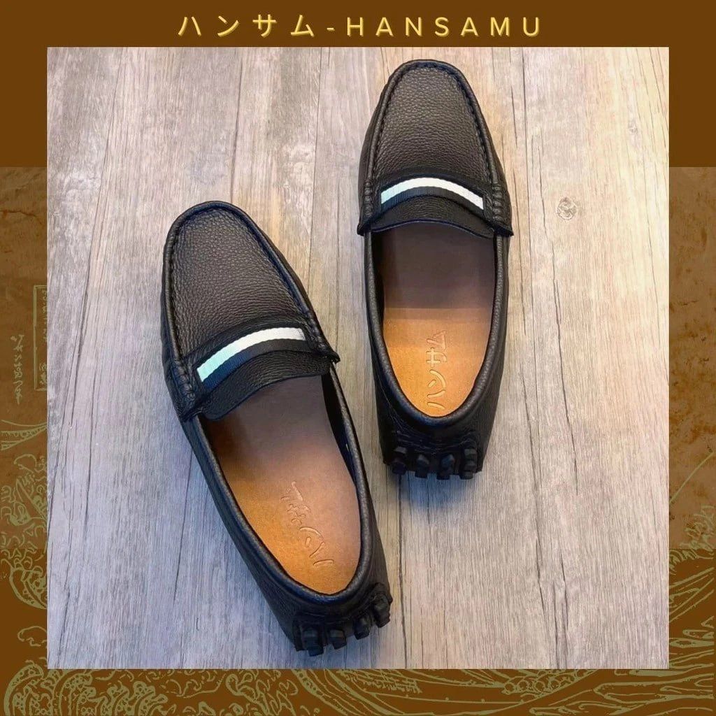 Giày Mọi Nhật Hansamu Penny Vải HO Đen