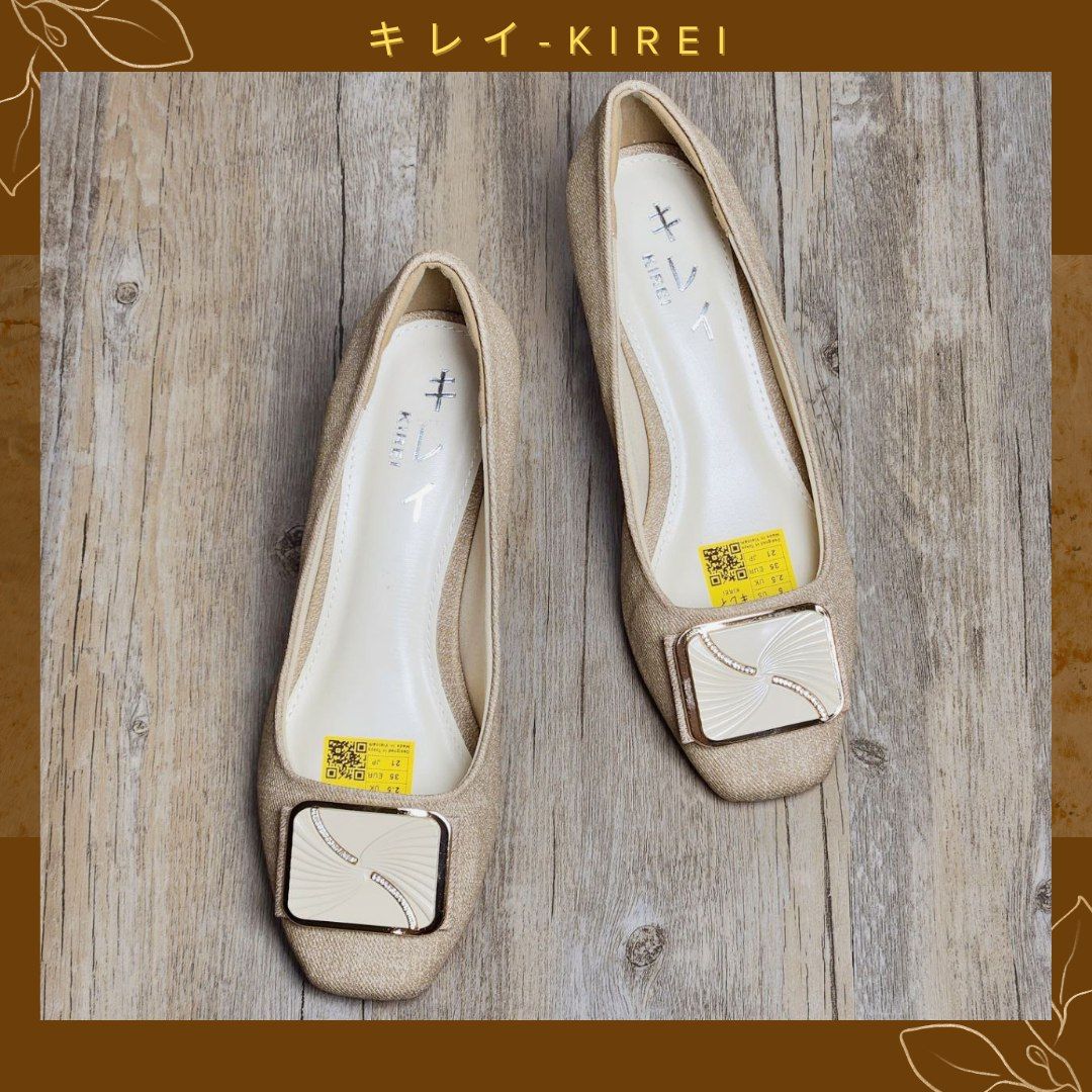 Giày Kirei cao gót 3D-Print 4P CP Khaki