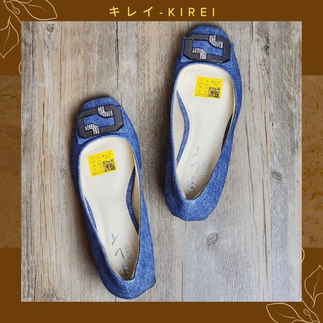 Giày Kirei cao gót 3D-Print 4P CP Jeans