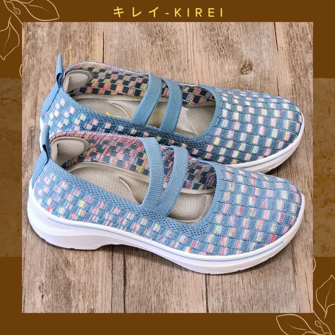 Giày Nhật búp bê Kirei walk straps V2 HD Xanh