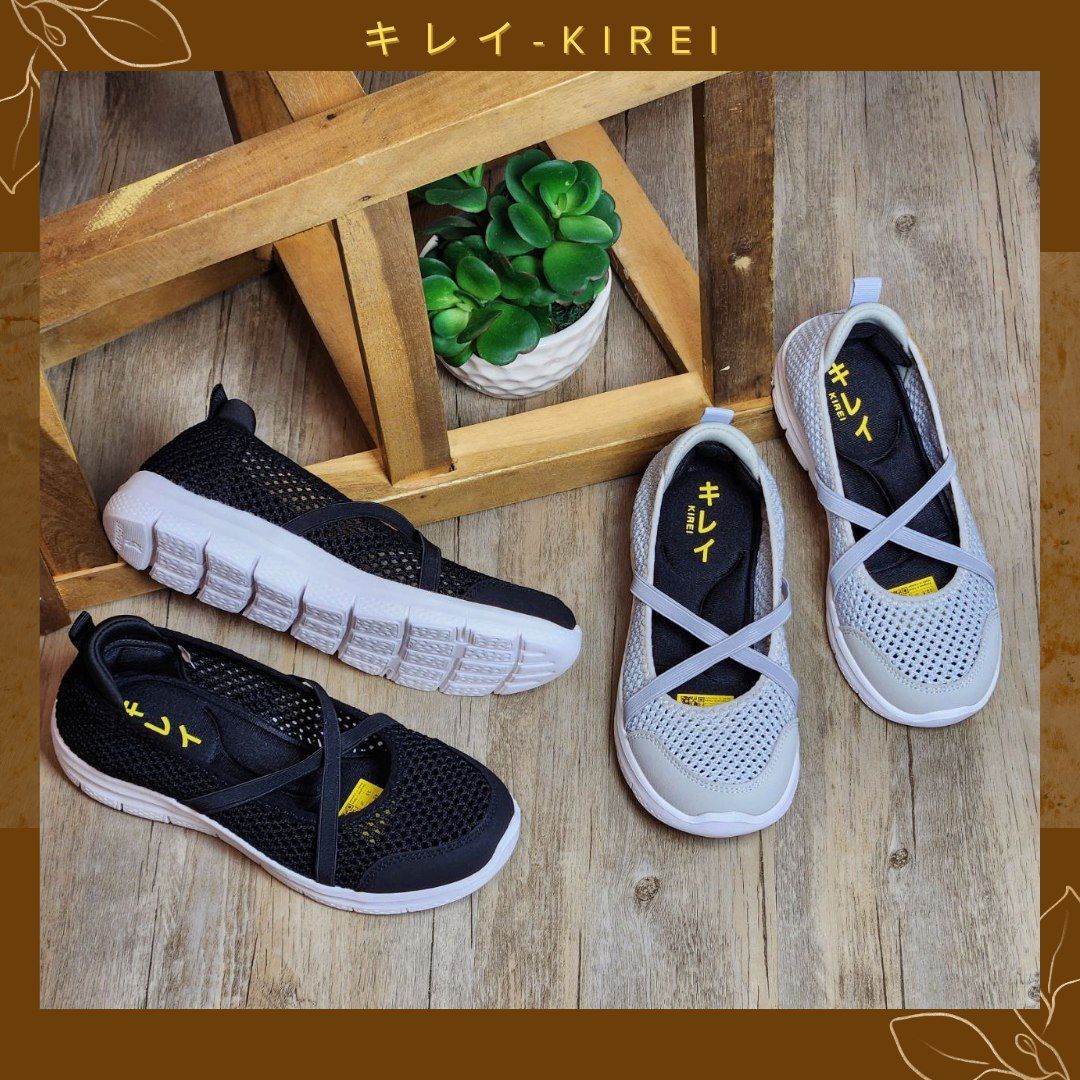 Giày Nhật búp bê Kirei breathable walk straps V2 HD Đen
