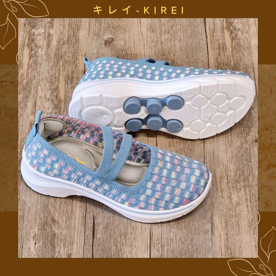 Giày Nhật búp bê Kirei walk straps V2 HD Xanh