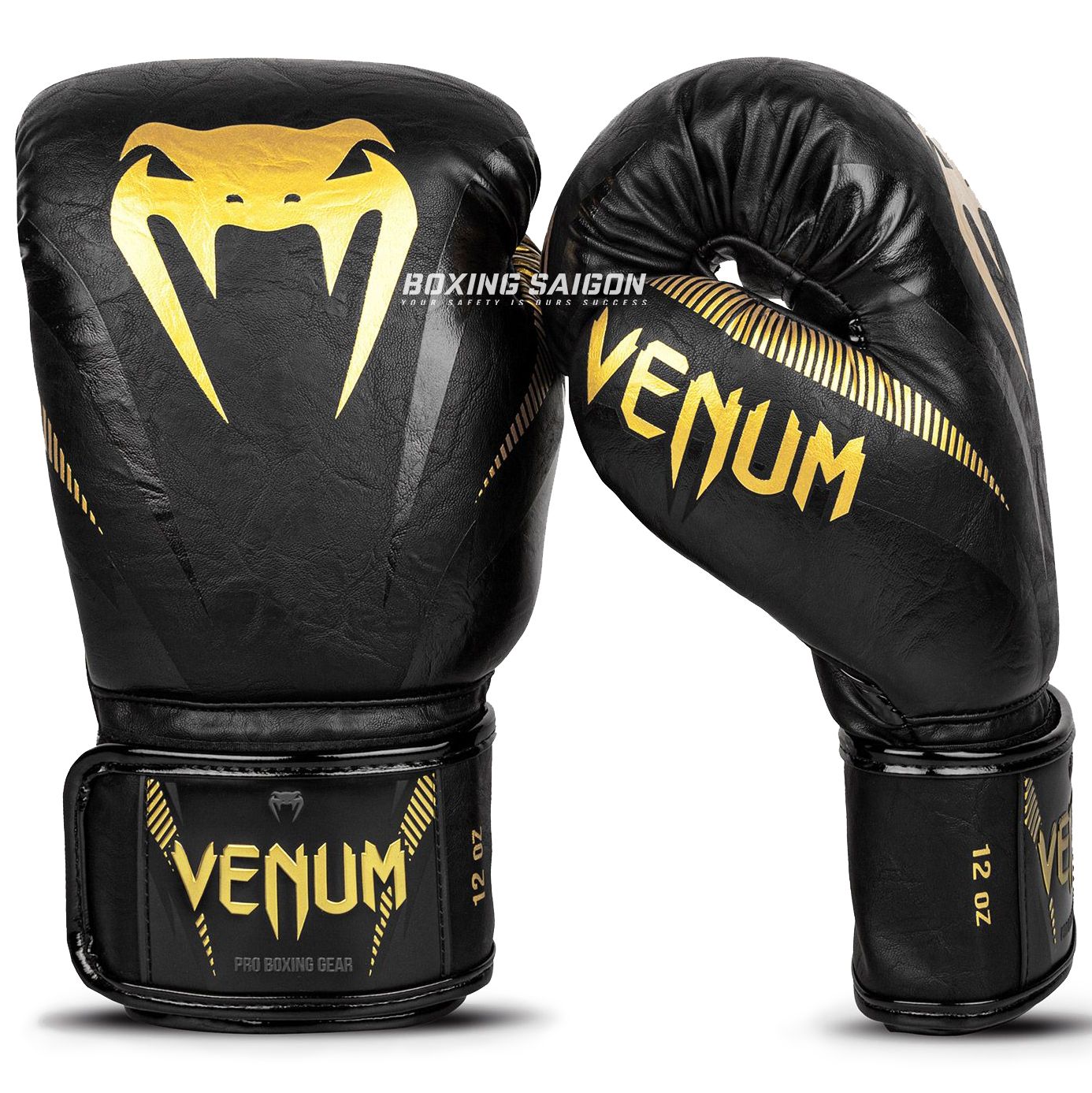 Găng Tay Venum Impact Boxing Gloves - Black/Gold