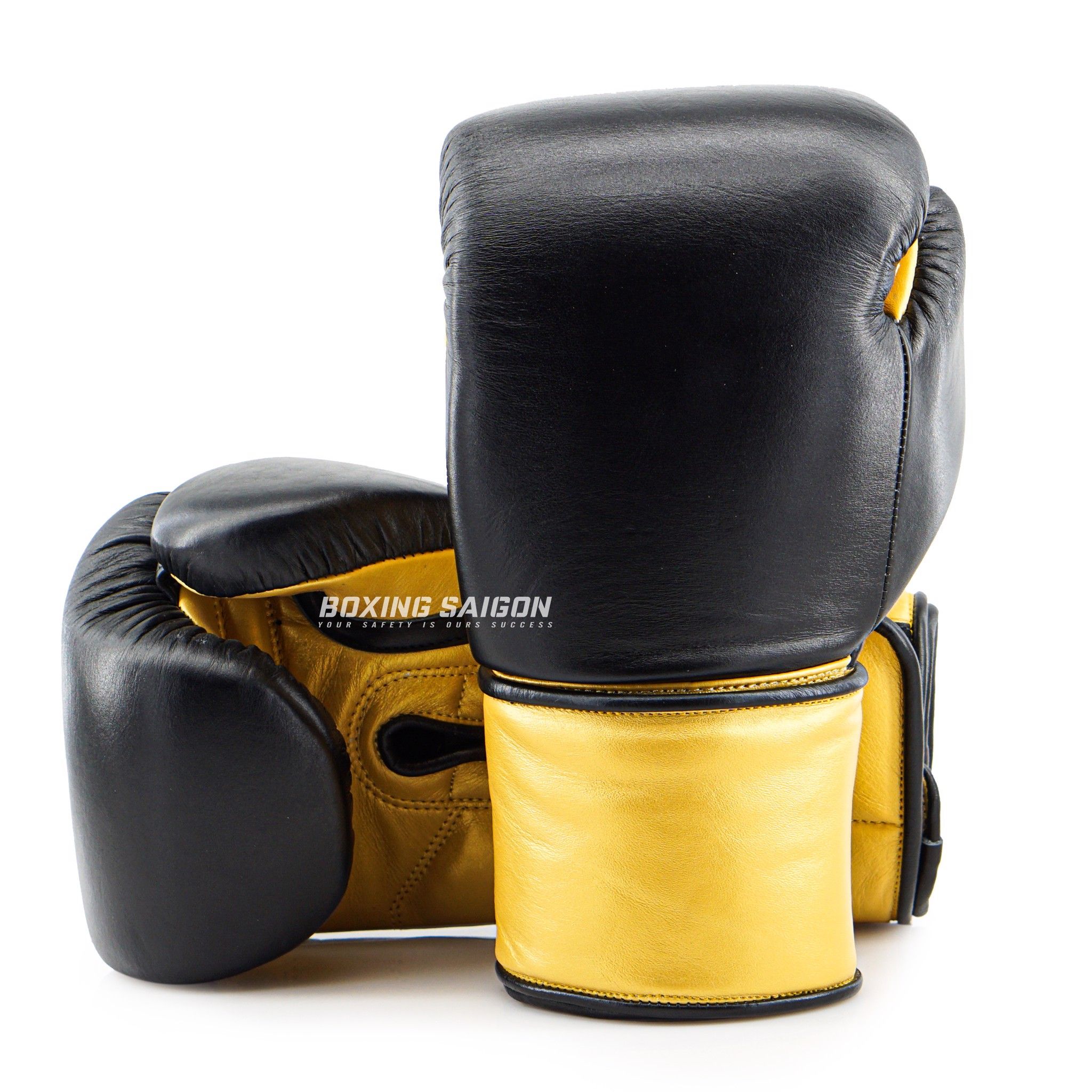 Găng Tay Tigris Mexican Style Cowhide Leather - Black/Gold