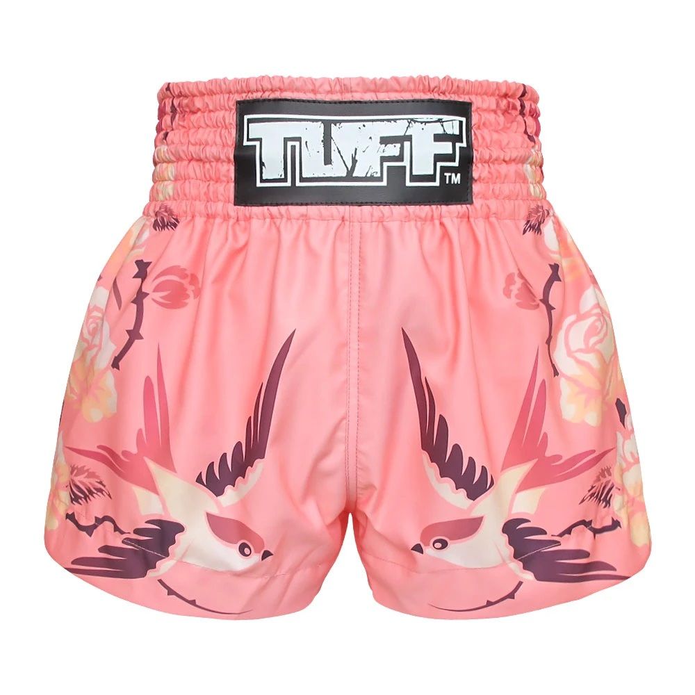 Quần Tuff Muay Thai Shorts Pink Birds And Roses