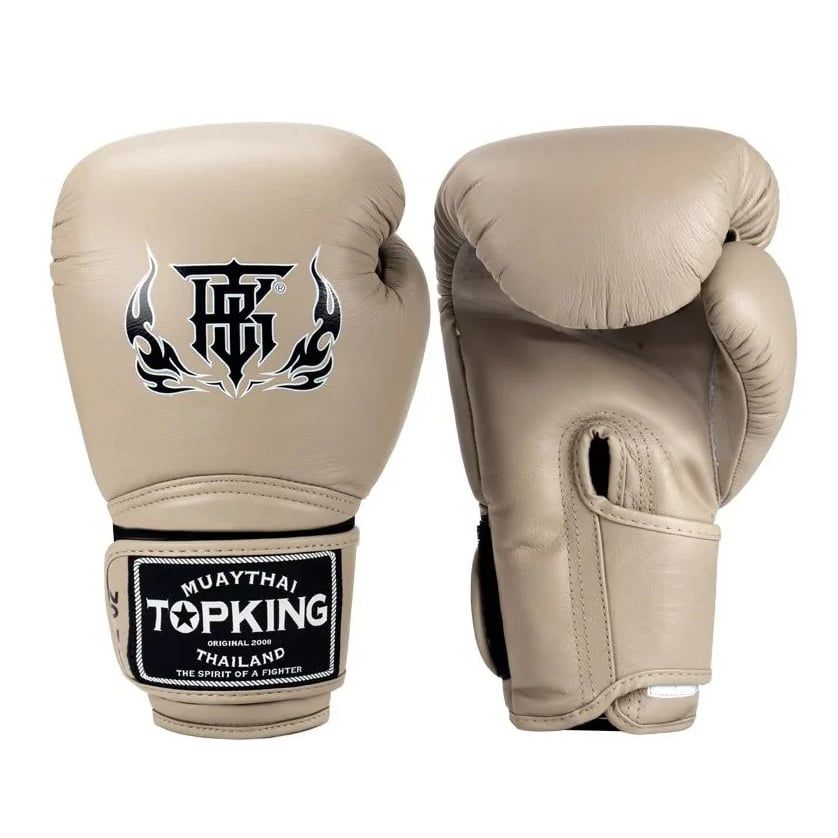 Găng Tay Top King TKBGSV Super Single Tone Boxing Gloves - Beige