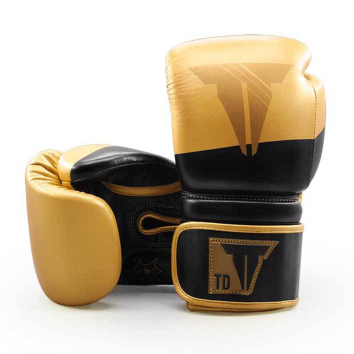 Găng Tay Throwdown Full-Grain Leather Boxing Gloves - Black/Gold