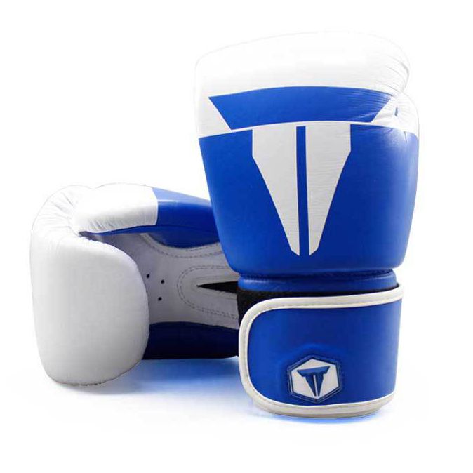 Găng Tay Throwdown Full-Grain Leather Boxing Gloves - Blue/White