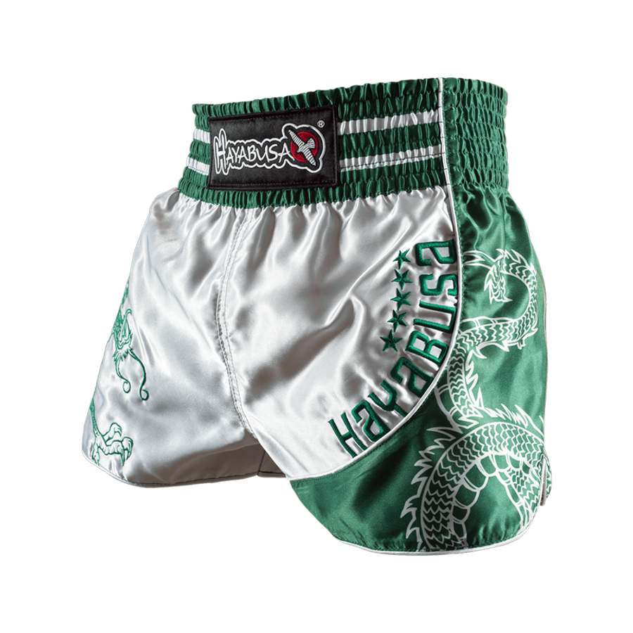 Quần Hayabusa Sacred Muay Thai Shorts - White/Green