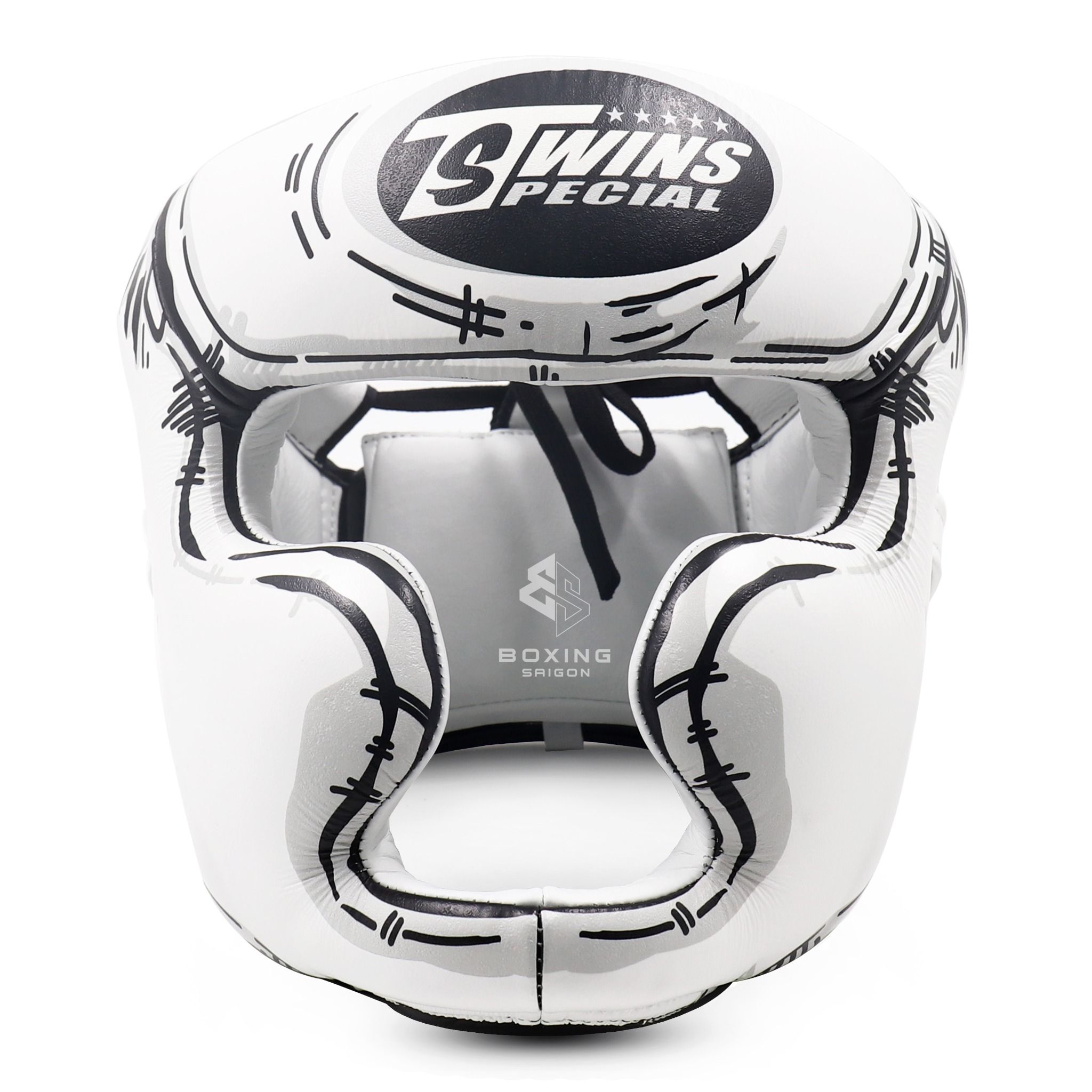 Bảo Hộ Đầu Twins FHGL3-66 Sparring Headguard - White/Black