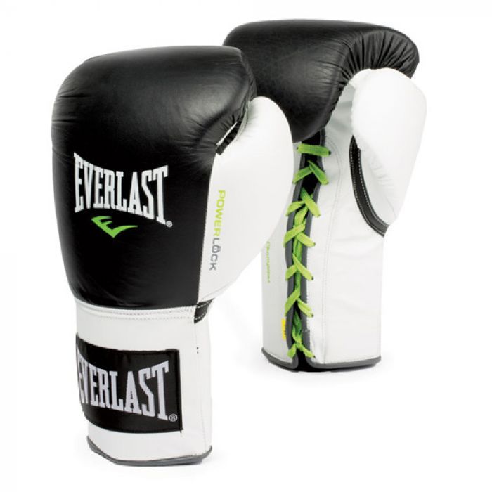 Găng Tay Everlast Powerlock Laced Training Gloves - Black/White