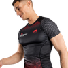 Áo bó UFC Venum Performance Institute Rashguard Short Sleeves - Black/Red