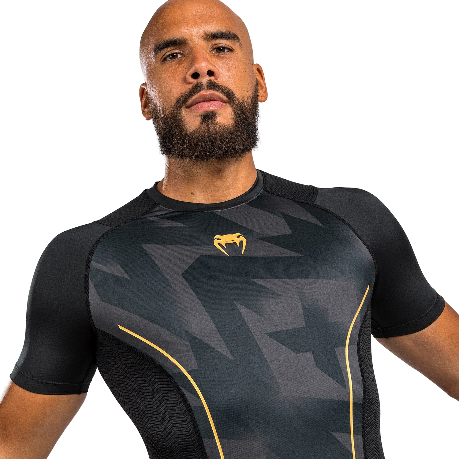 Áo bó Venum Razor Rashguard Shorts Sleeves - Black/Gold