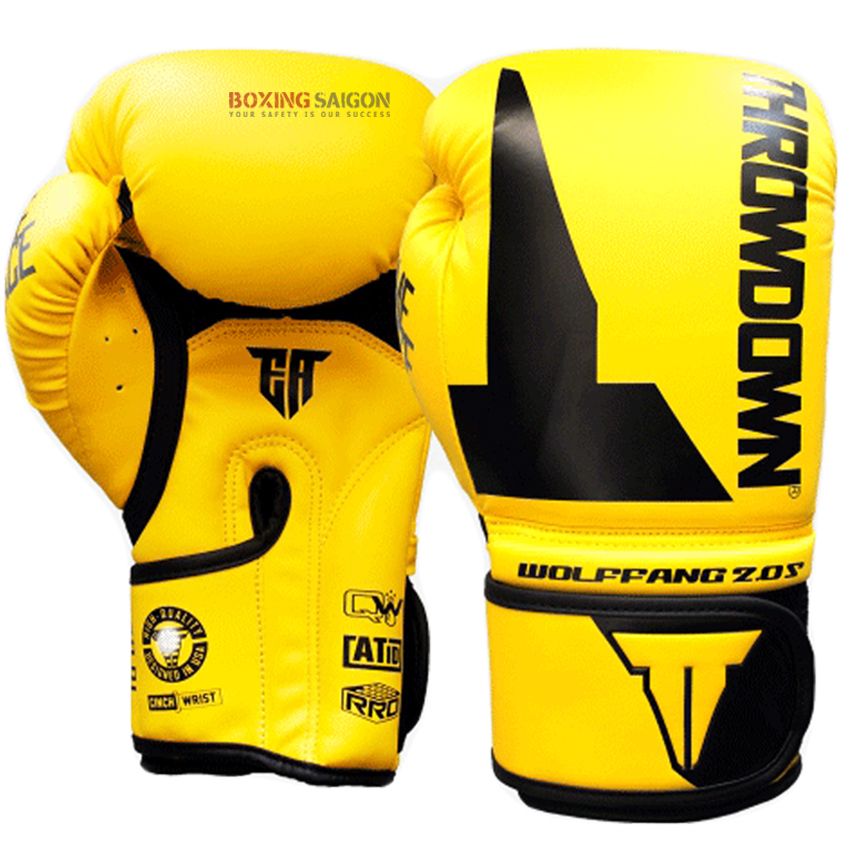 GĂNG TAY THROWDOWN WOLF FANG 2.0S BOXING GLOVES - YELLOW/BLACK