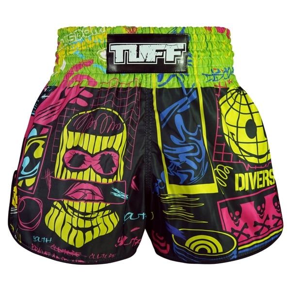 Quần TUFF Muay Thai Boxing Shorts High-Cut Retro Style