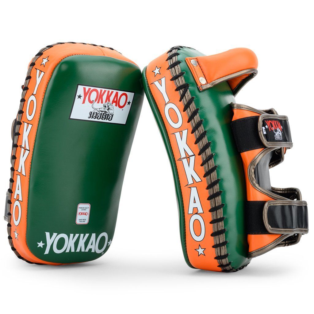 Đích Đá Yokkao Kypcl-15 Curved Kicking Pads Eden Green/Orange Tiger