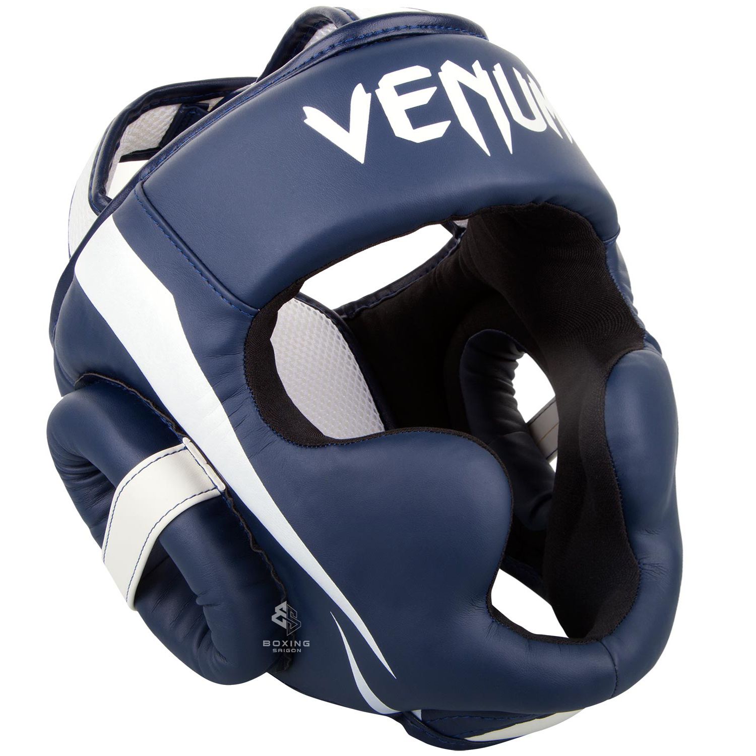 Bảo Hộ Đầu Venum Elite Headgear - White/Navy Blue (Used)