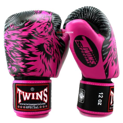 GĂNG TAY TWINS FBGV-50 VELCRO GLOVES (THAILAND LEATHER 100%) - DARK PINK