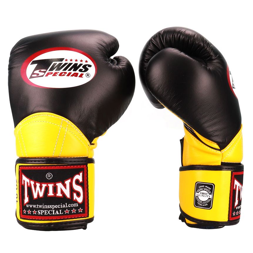 Găng Tay Twins Bgvl-11 Velcro Boxing Gloves - Black/Yellow