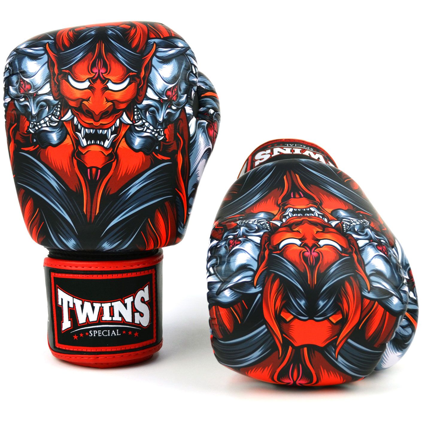 Găng Tay Twins FBGVL3-58 Kabuki Boxing Gloves - Black/Red