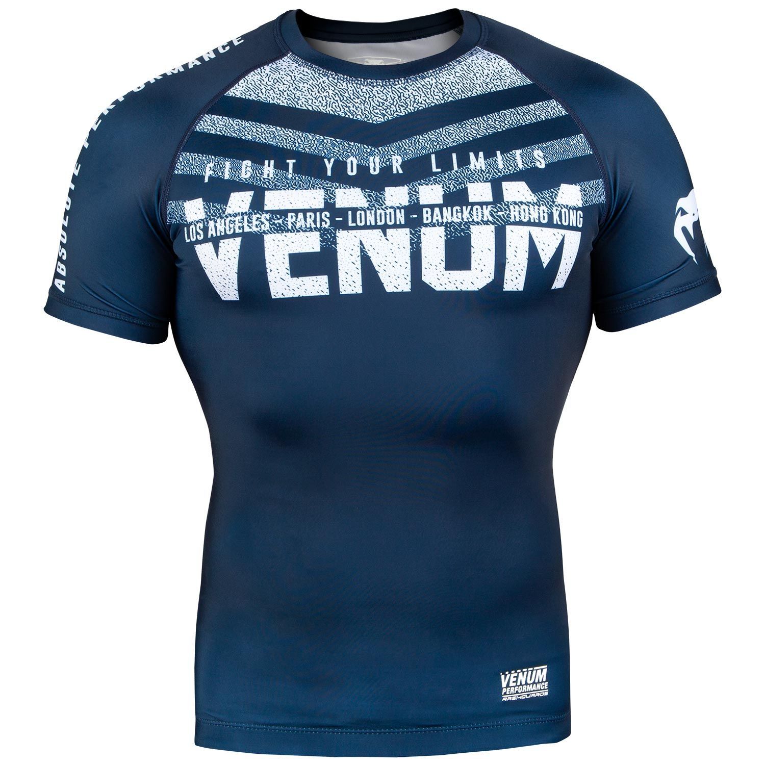 ÁO BÓ VENUM SIGNATURE RASHGUARD - SHORT SLEEVES - NAVY BLUE/WHITE