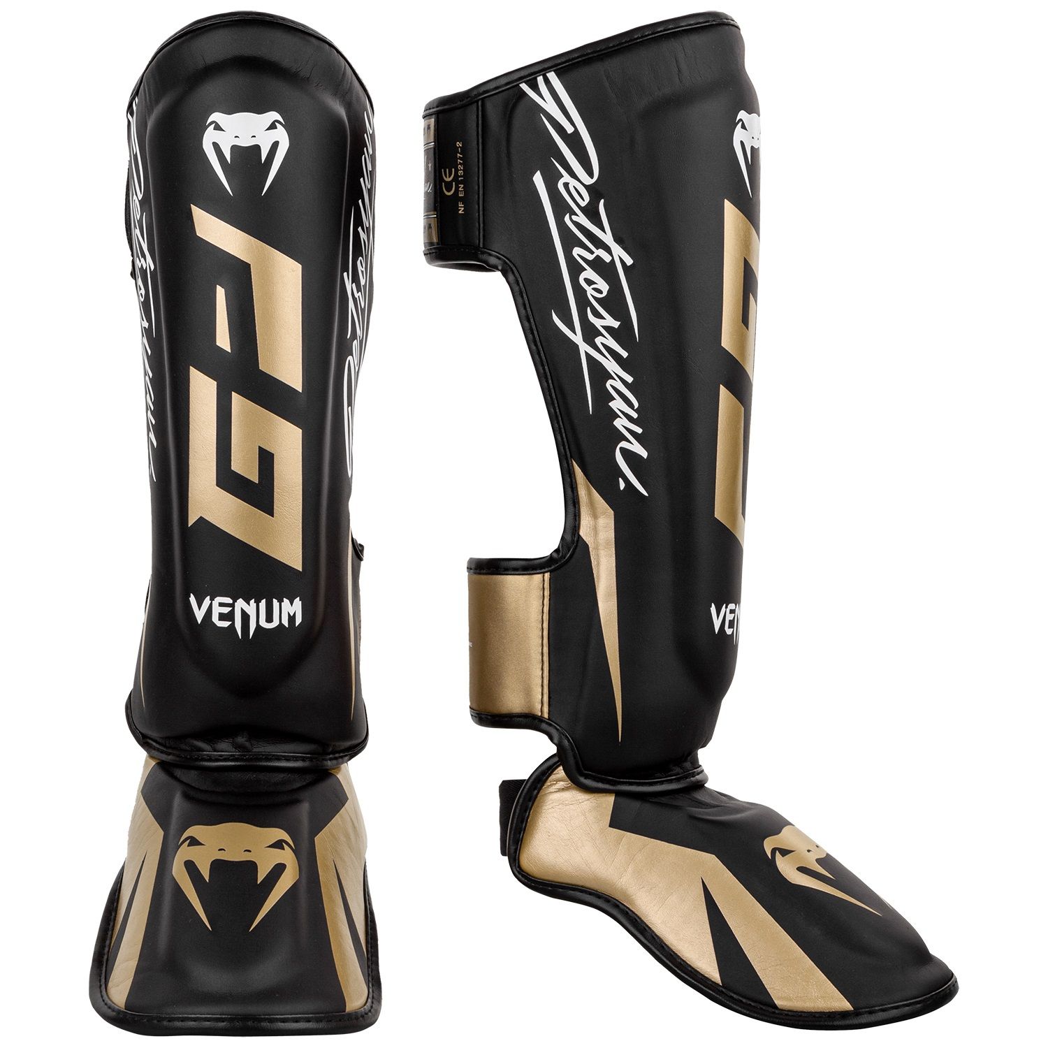 Bảo Hộ Chân Venum Petrosyan Shinguards - Black/Gold