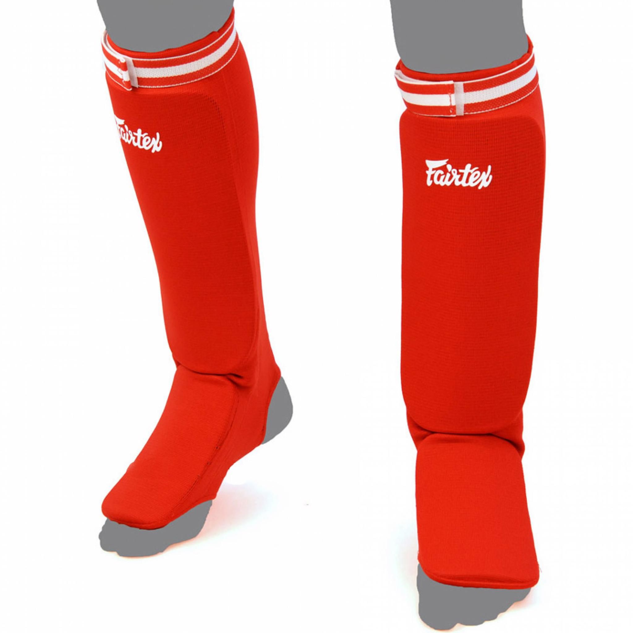 Bảo Hộ Chân Fairtex Spe1 Elastic Competition Shin Pads - Red