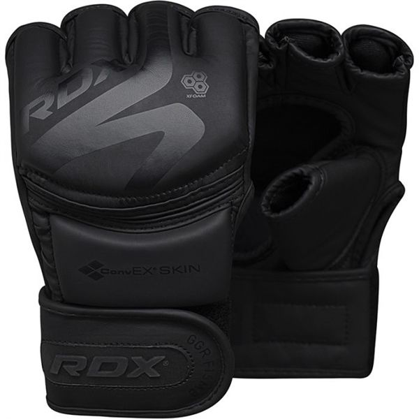 Găng Tay RDX MMA F15 Noir Grappling Gloves - Matte Black