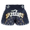 Quần TUFF Muay Thai Boxing Shorts New Retro Style Black Singha Yantra with War Flag