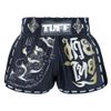 Quần TUFF Muay Thai Boxing Shorts New Retro Style Black Singha Yantra with War Flag