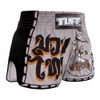 Quần TUFF Muay Thai Boxing Shorts New Retro Style Grey Hanuman Yantra with War Flag