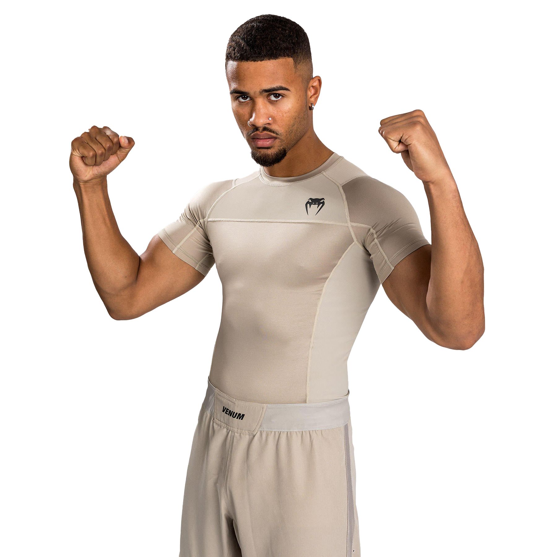 Áo bó Venum G-fit Air Rashguards Shortsleeve - Sand