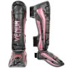 Bảo Hộ Chân Venum Elite Shin Guards - Black/Pink Gold