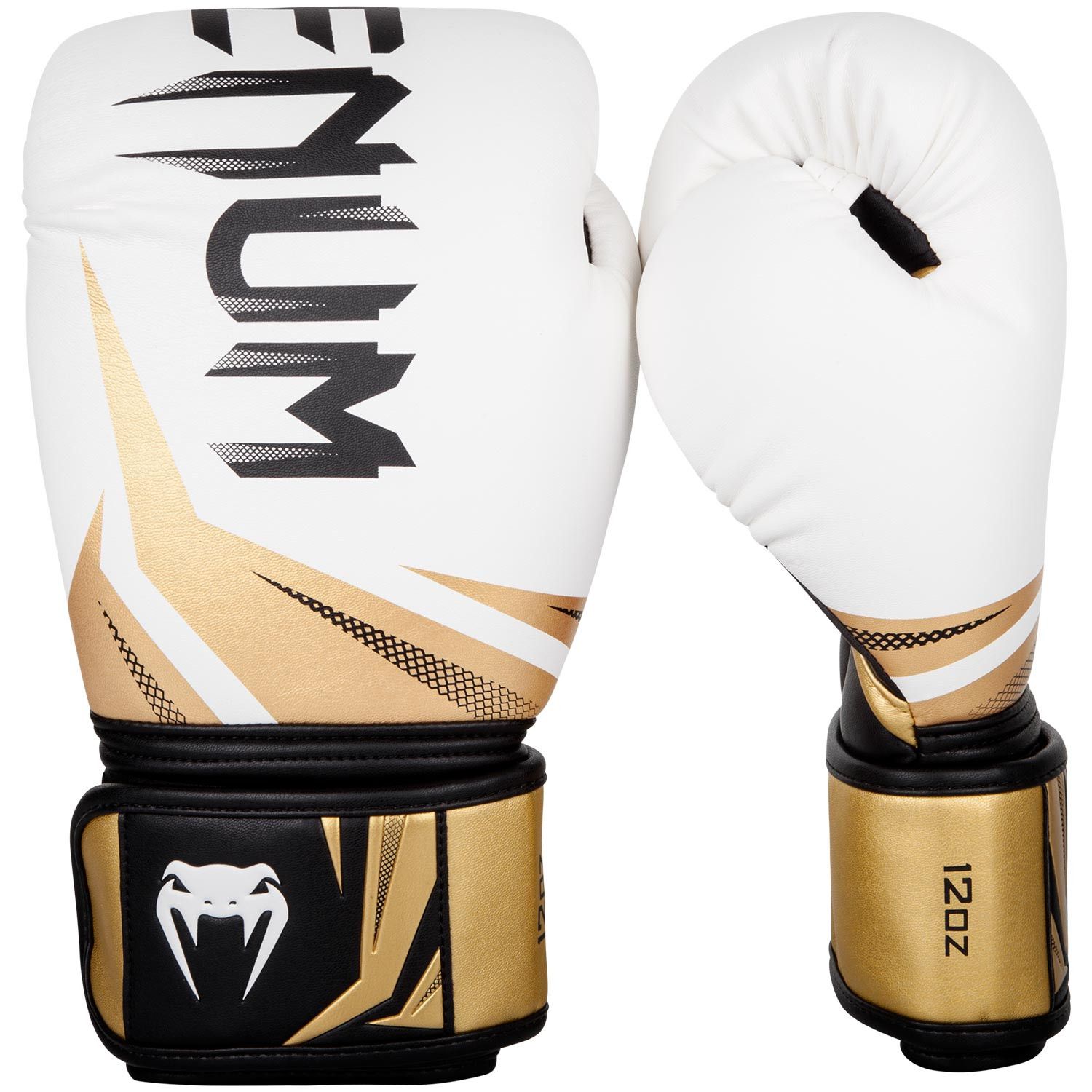 GĂNG TAY VENUM CHALLENGER 3.0 BOXING GLOVES - WHITE/BLACK-GOLD
