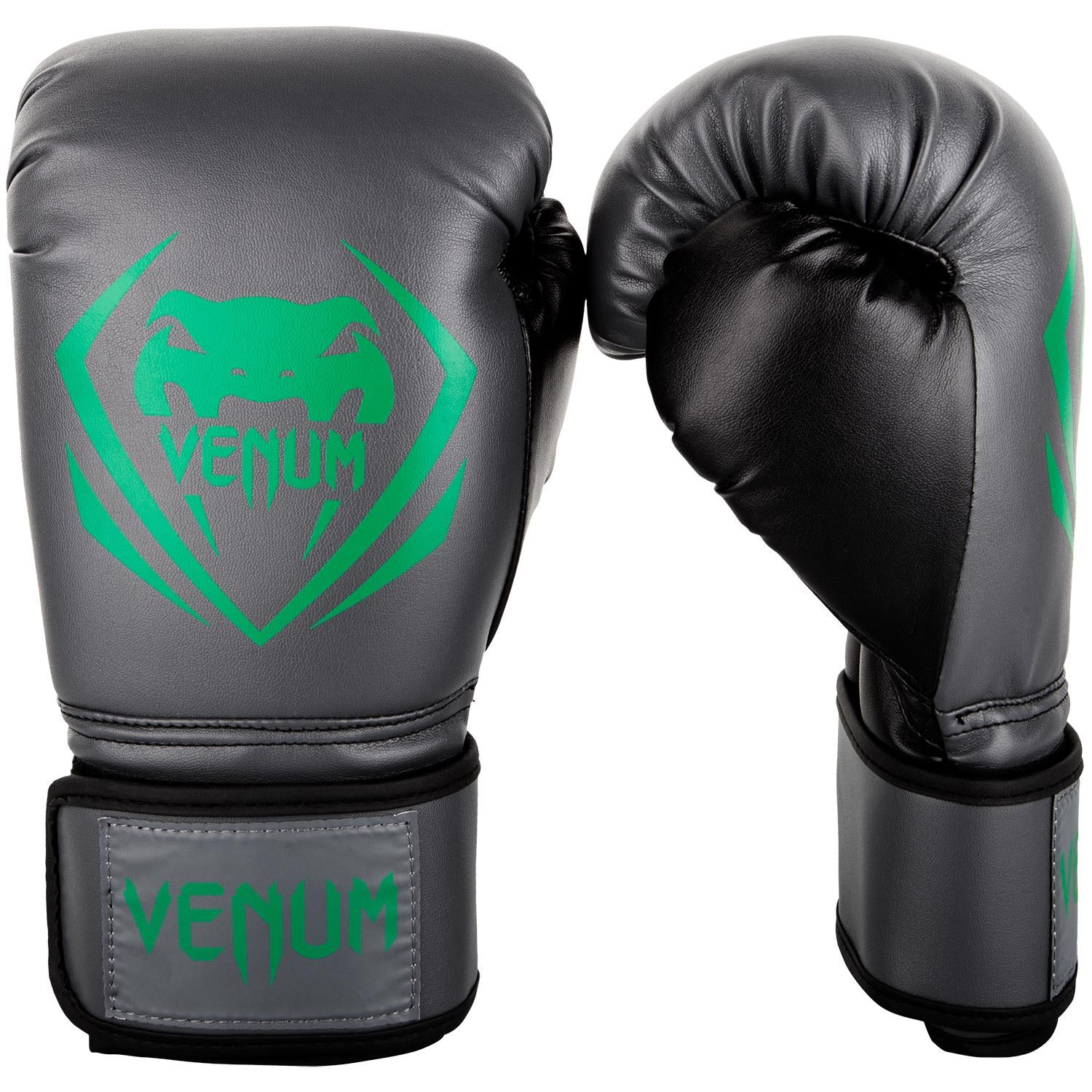 GĂNG TAY VENUM CONTENDER BOXING GLOVES - GREY/GREEN-BLACK