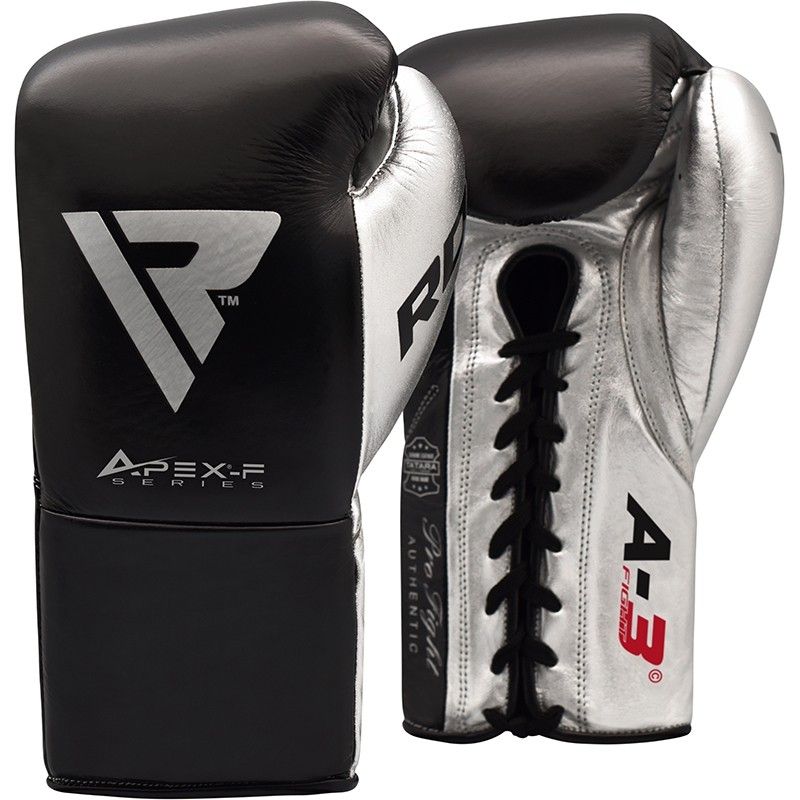 GĂNG TAY RDX LEATHER PRO FA3 BOXING GLOVES - BLACK