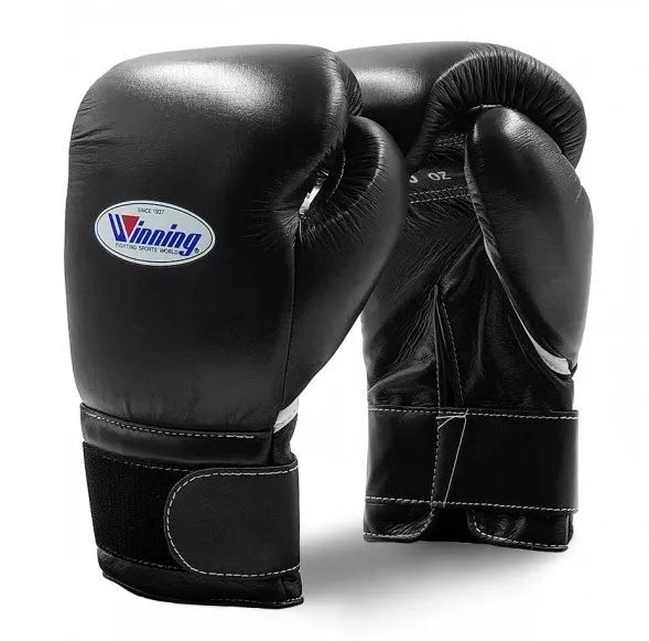 GĂNG TAY BOXING WINNING VELCRO GLOVES - BLACK