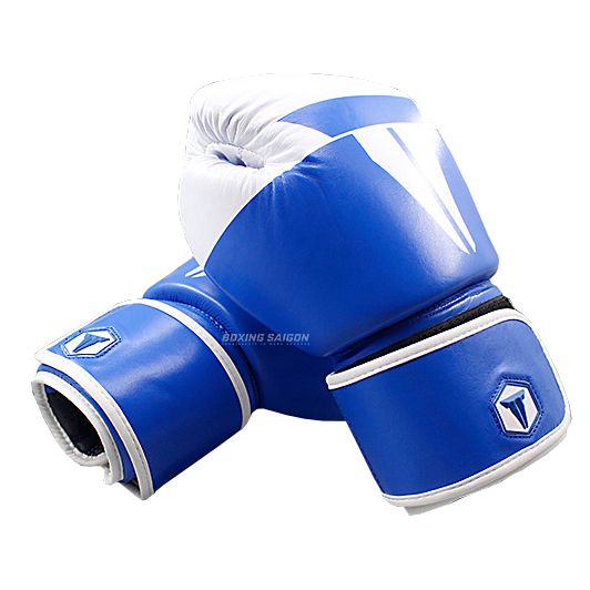 Găng Tay Throwdown Full-Grain Leather Boxing Gloves - Blue/White