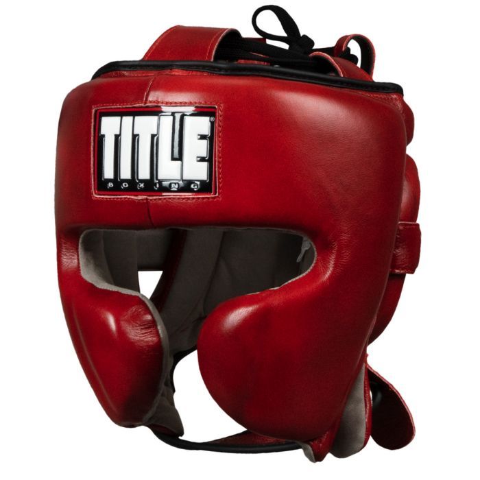 Bảo Hộ Đầu Title Blood Red Leather Sparring Headgear