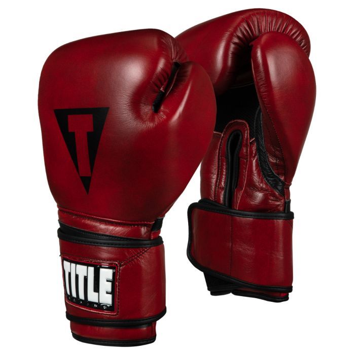Găng Tay Title Blood Red Leather Training Gloves