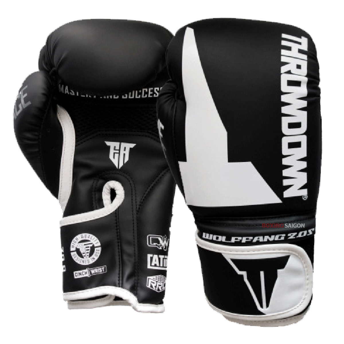 GĂNG TAY THROWDOWN WOLF FANG 2.0S BOXING GLOVES - BLACK/WHITE