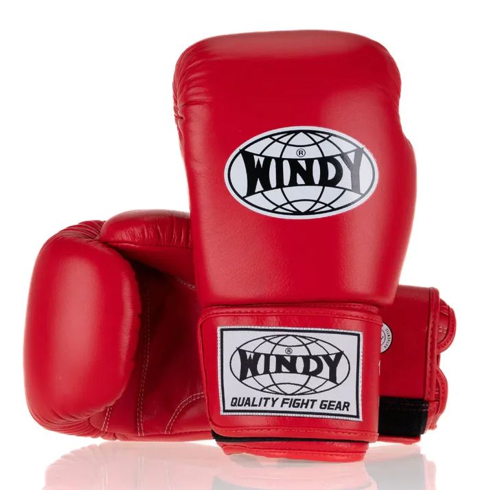 Găng Tay Windy Classic Leather Boxing Gloves - Red