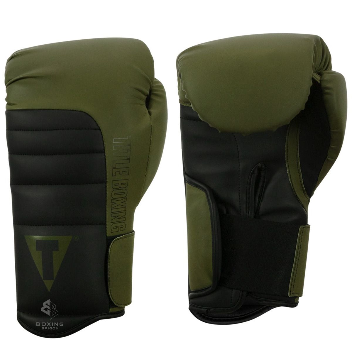 Găng Tay TITLE Boxing Combat Bag Gloves - Green/Black