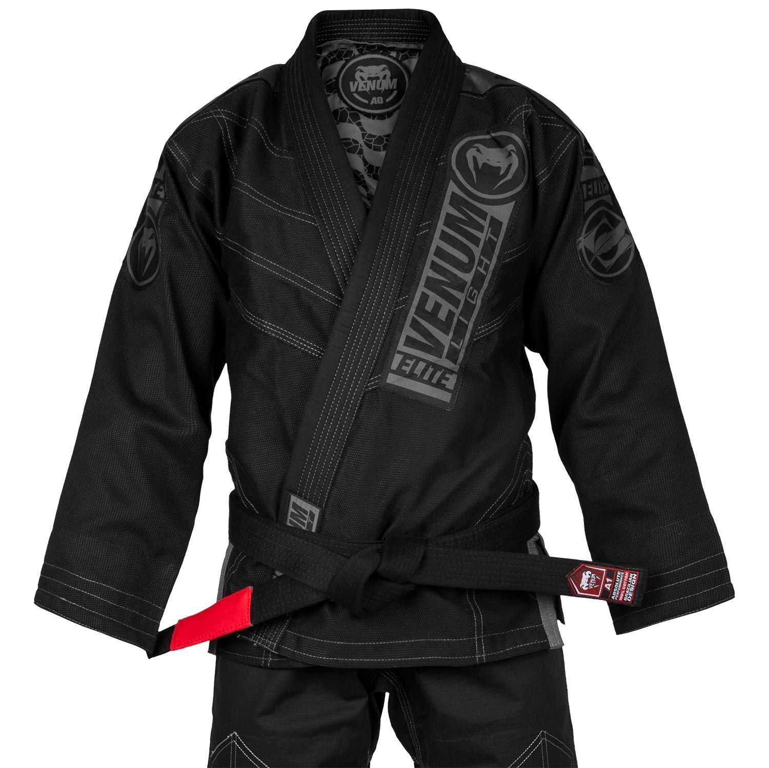 GI VENUM ELITE LIGHT 2.0 BJJ GI (BAG INCLUDED) - BLACK/BLACK