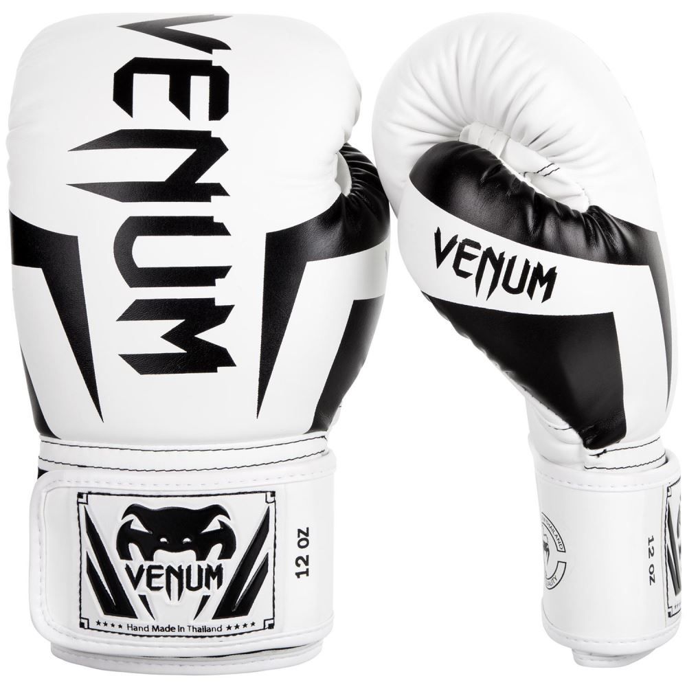 GĂNG TAY VENUM ELITE BOXING GLOVES - WHITE/BLACK