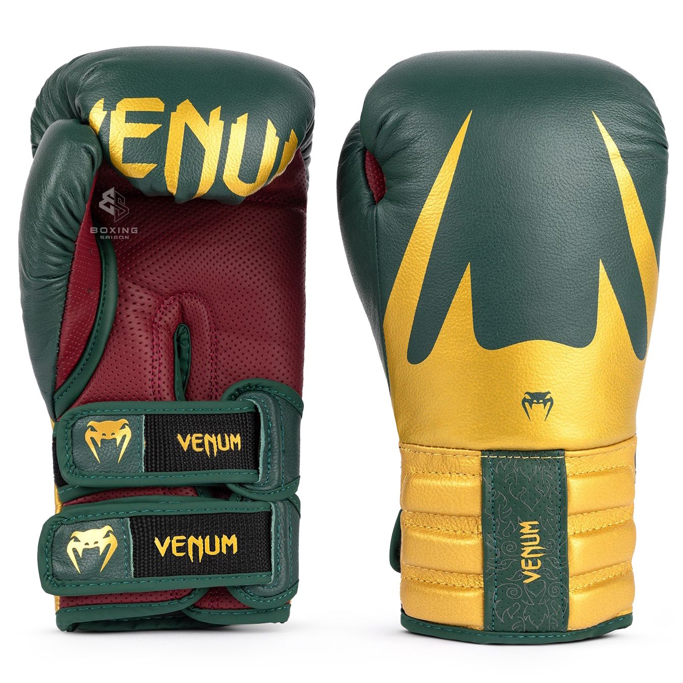 Găng Tay Venum Reverso Boxing Gloves - Emerald Green/Gold