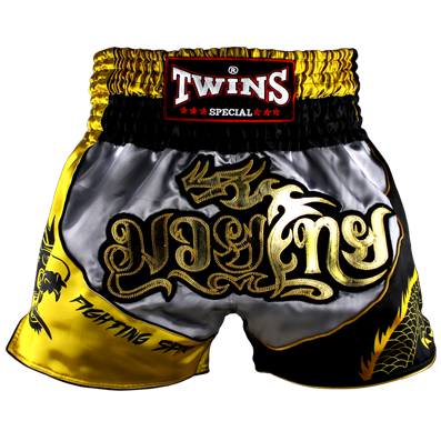 QUẦN TWINS SPECIAL MUAY THAI SHORTS BLACK GOLD TBS-DRAGON-2